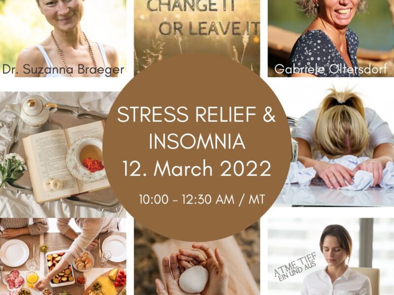Stress Reduzierung und Schlafprobleme Workshop in Englisch 18 Uhr (Zoom)