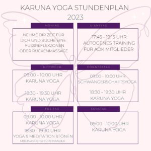 Karuna Life Force Yoga Stundenplan