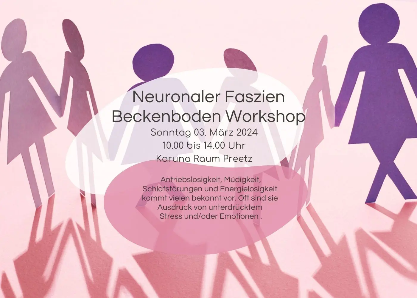 Neuronaler Faszien Beckenboden Workshop am 03. März 2024  zwischen 10 – 14 Uhr