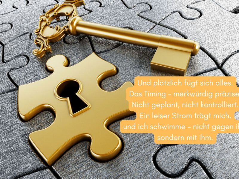 Und plötzlich fügt sich alles …..