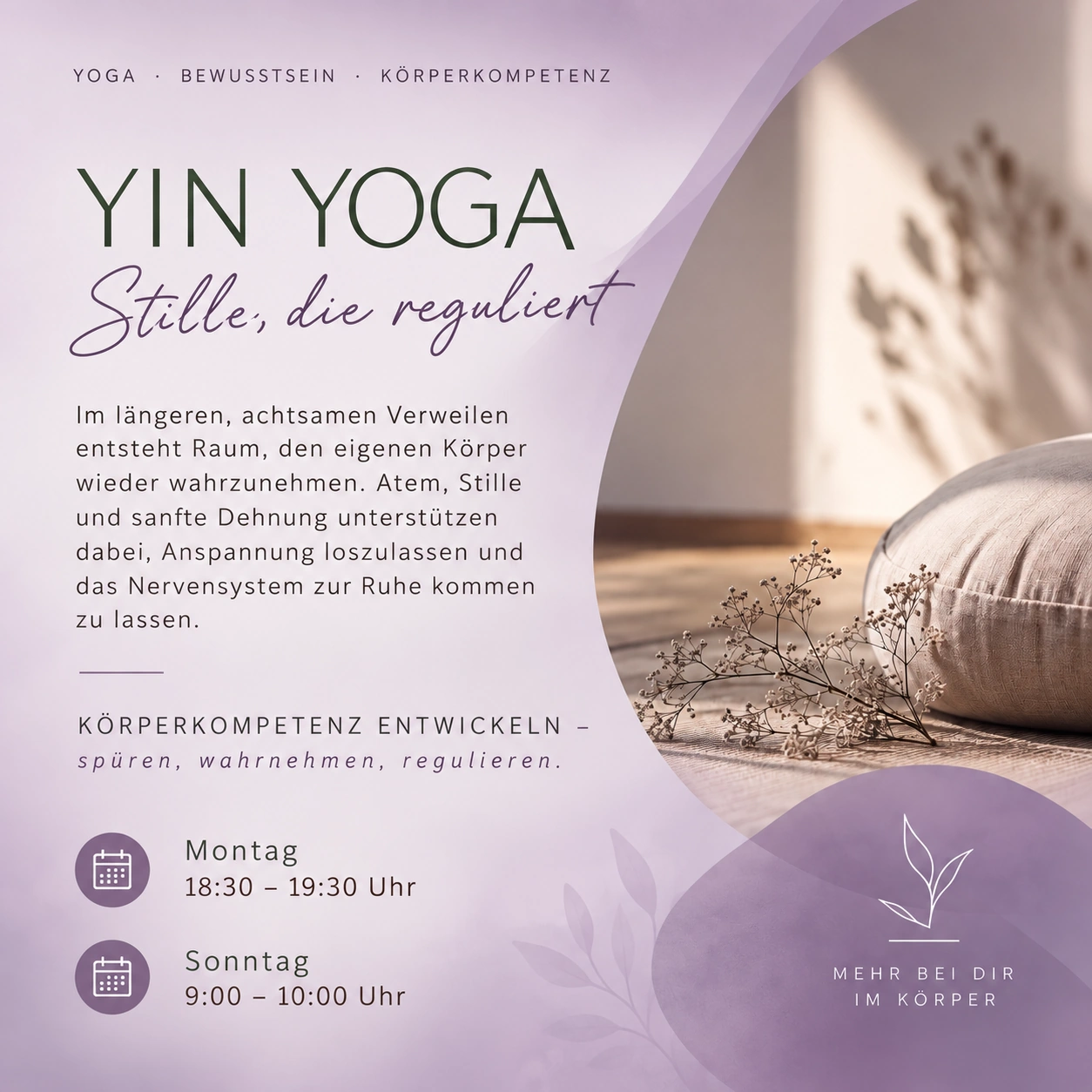 Yin Yoga bei Karuna Lifeforce