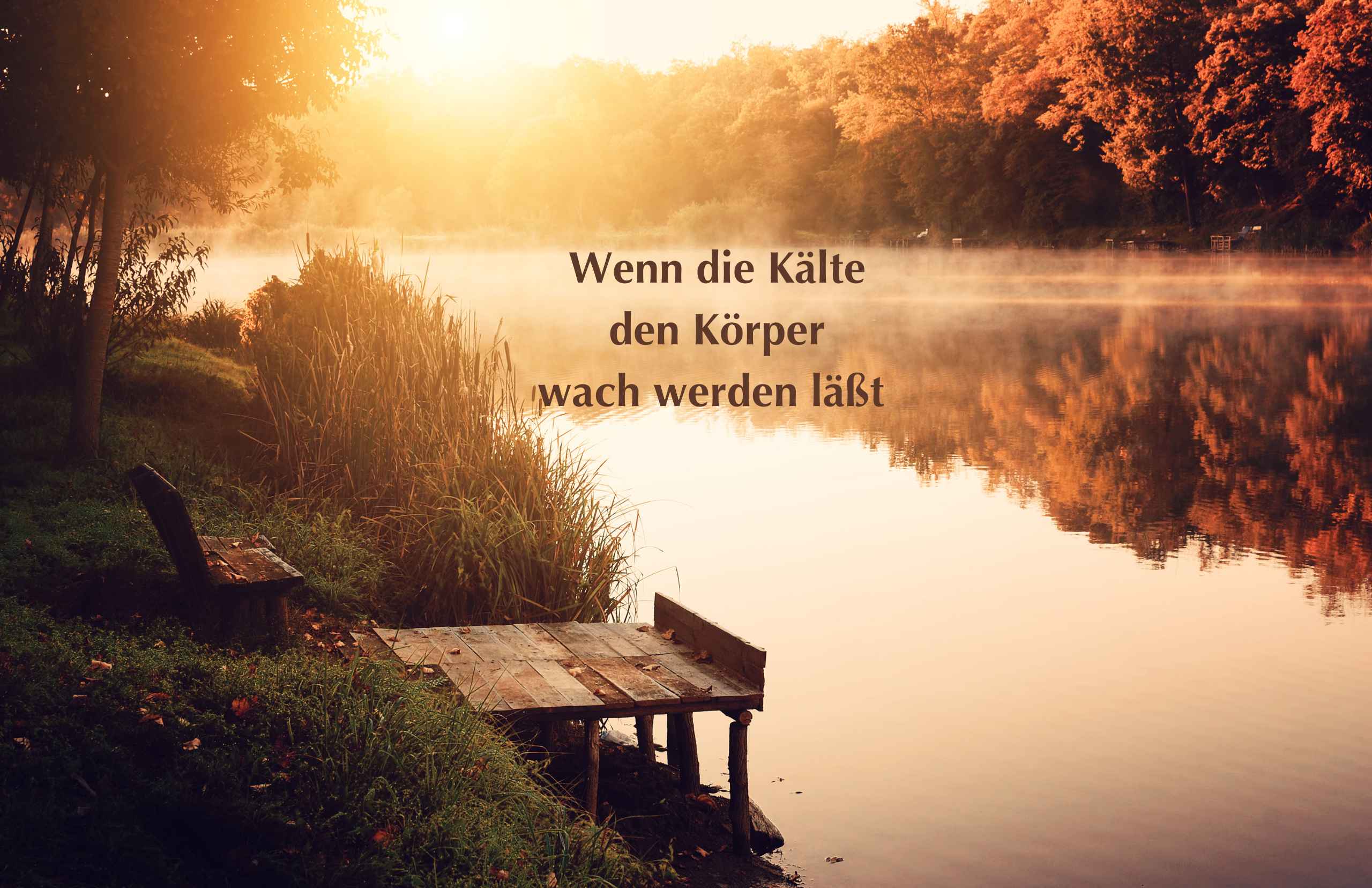 Wenn die Kälte den Körper wach werden läßt Wenn die Kälte den Körper wach werden läßt